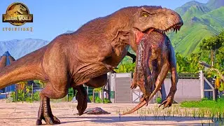T-REX vs Giganotosaurus, Indoraptor, Allosaurus | ULTIMATE Dinosaur Battle! 🦖 JWE 2