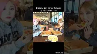 I let my New Yorker follower try my custom pizza (ft. @YuggieTV )