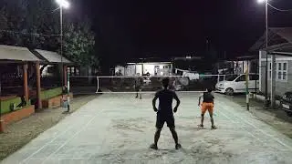 Day 19 of playing badminton in 2026(Match 2) Miss DLi & Sir Mapuia VS Miss Eni & Sir Maenga