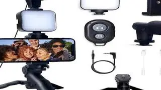 Smartphone Vlogging Kit for iPhone Android with Tripod Mini Microphone Starter Vlog kit fo