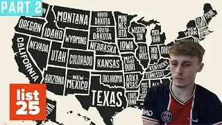 British Guy Reacts to 25 Bizarre Facts About Each US State (Part 2)