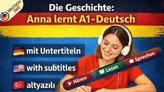 Einfache Geschichte für Anfänger - 1 | Deutsch hören & lesen & verstehen & sprechen #german