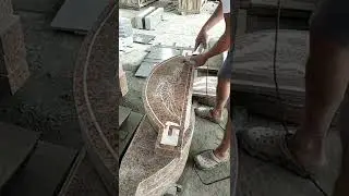 Let's see how we granite tombstone carving process purely by hand