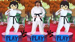 Tag with Ryan - Karate Ryan vs Karate Emma vs Karate Kate Gameplay