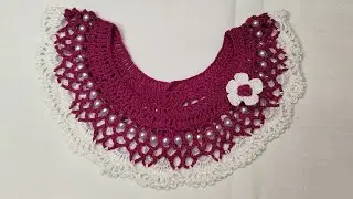 Very easy and beautiful  crochet collar design /crochet neck/কুশি কাটার গলার  ডিজাইন. 
