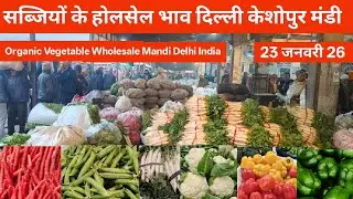 सब्जियों के थोक भाव 23 January 26 | Wholsale vegetable Market Keshopur Mandi Delhi #vegetables
