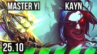 MASTER YI vs KAYN (JGL) | Rank 5 Yi, 18/3/13, Legendary, 600+ games | NA Grandmaster | 25.10