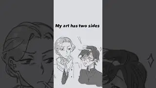 Two sided artists 🤝🤝 #artoftheday #artartist #artwork #art #artappreciation #digitalart