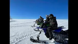 combined two gopros - first ride and first crash on wr450f snowbike