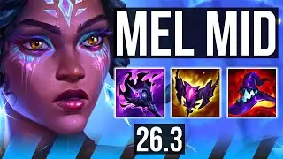 MEL vs YASUO (MID) | Perfect KDA: 16/0/3, Dark Harvest | EUW Master | 26.3
