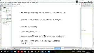 Intent working in activity in android