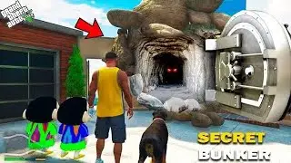 Shinchan and Franklin Found Secret Hidden Mountain Bunker Outside Franklin House in GTA 5