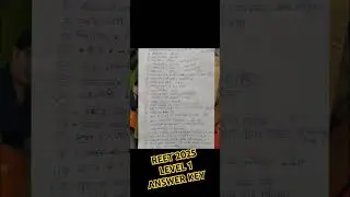 Reet level 1 answer key #reet #reetlevel1 #reet2025 #reetlevel1answerkey
