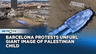 Barcelona Demonstrators Call on the World to Remember Palestinian Children