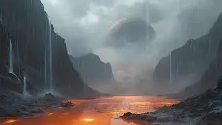 Alien Rain Sounds for Deep Sleep 🌧️ Sci-Fi Planet Ambience | Deep Sleep