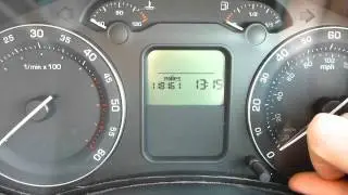 Как настроить часы (настроить время) на Skoda Octavia MK2