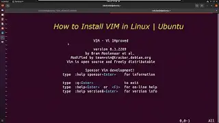 How to Install VIM and GVIM on Linux | Ubuntu