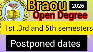 Dr BR ambedkar open university #postponed exam dates #1st,3rd, 5th semester #2026 #exam #viralvideo 