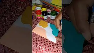 easy canvas painting idea 💡🫶🏻 let's make something with me ep5 , subscribe for more 🌷 #youtubeshorts