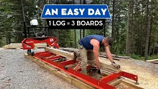 Milling Timber into Lumber on Portable Sawmill | Wood-Mizer LX55