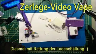 Zerlege Video, Akku Rettung aus Elfbar Xnique 15000 Turbo Disposable Vape Einwegzigarette Black Ice