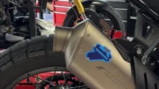Ducati Desert X Termignoni Full Exhaust vs stock