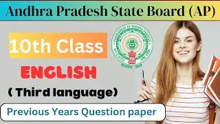 Andhra Pradesh State Board English 10th class previous year question paper of Andhra Examination.