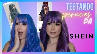 Testando perucas coloridas da Shein
