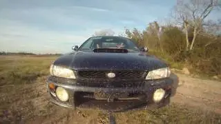 Full frontal Subaru GC8  : EGO-MOUNT for GoPro test