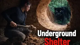 Alone in the Wild: Underground Shelter Survival with Wild Animals /#survival 