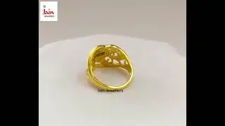 18 Kt Stamped Real Solid Yellow Gold Filigree Flower Women Finger Ring 4 - 8 Gm