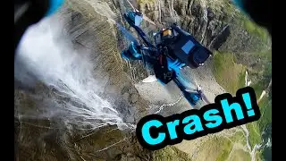 FPV Drone Crash in Waterfall. Grande cascade de Gavarnie. LOST DRONE IN WATERFALL. DJI FPV.
