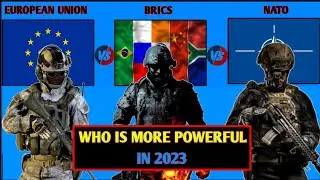 Nato VS Brics VS European union  MILITARY POWER COMPARISON 2023 | NATO VS BRICS MILITARY COMPARISON