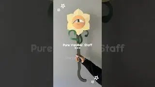 I made Pure Vanillas&rsquo; Staff! 🌻☀️ #pvc #cookierunkingdom #cosplay #cardboardcraft #diy #diycosplay