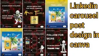 How to design a linkedin carousel post | Carousel post design in canva #graphicdesigning #linkedin