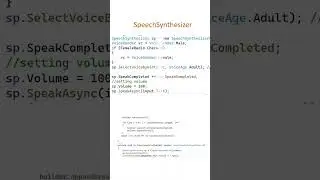 SpeechSynthesizer
