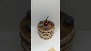 Шкатулка панкейки из глины🥞#pancakes#trinketbox#clayart#ckayideas#лепка#чтослепить#глина