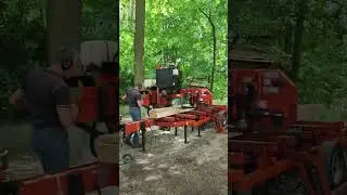 jak działa mobilny Trak LT70 - przecierka cięcie całych drzew, belek , desek