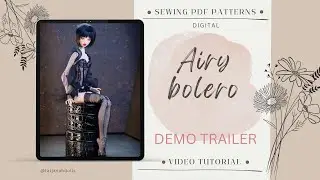 Airy bolero with ballon sleeves. Sewing tutorial for Popovy sisters,  1/4 BJD  and 1/6 fashion dolls
