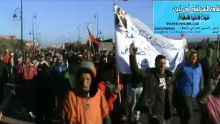 ساكنة النواجي صنهاجة بالعطاويةتخرج في مسيرة في اتجاه الولاية احتجاجا على قرار عاملي بهدم منازلهم