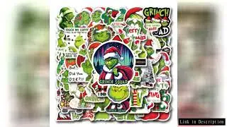 55PCS The Grinch Movie Characters Cartoon Stickers Funny Christmas Element Graffiti Decoration DIY N
