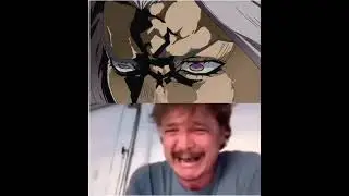 Pedro Pascal crying JoJo bizzare adventures