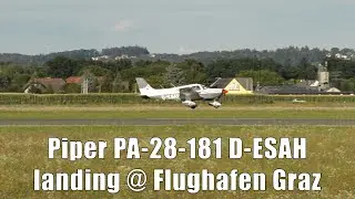 Motorflug Graz Piper PA-28-181 Archer II landing @ Flughafen Graz | D-ESAH