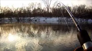 Muskie Fishing - Salt Creek/Busse Wood Illinois - February 9, 2014