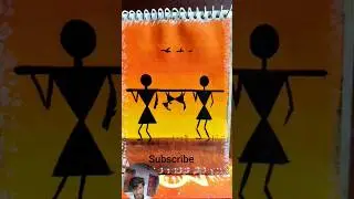 warli art || warli panting || #shorts #shortsfeed #