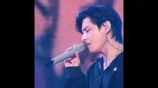 BTS V singing last part of Spring day song on the stage