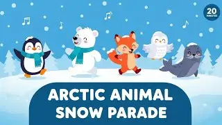Arctic Animal Snow Parade | Winter Animal Dance & Learning Song for Kids | Animagic Studio