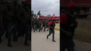 the Zambia National Service #lifeisbutadream #militarydrill
