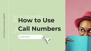 How to Use Call Numbers