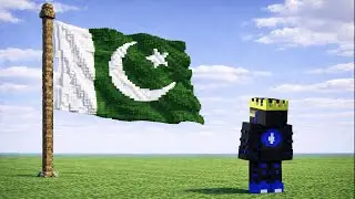 I Build AMAZING Pakistani Flag In Minecraft Hardcore